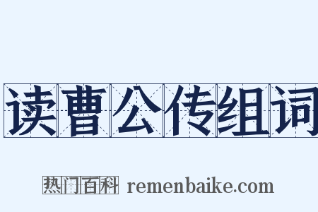 读曹公传组词是什么意思的图片